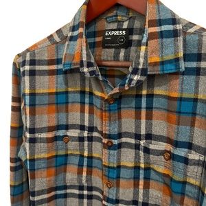 Express Flannel Plaid Shirt L